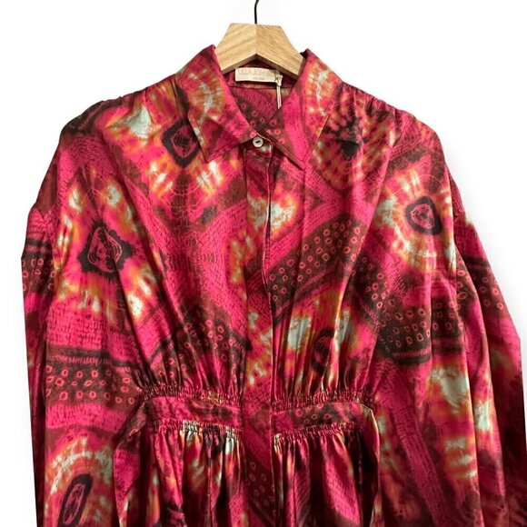 Ulla Johnson Jude silk dress, Size 6, Wild Rose, NWT - Picture 10 of 16